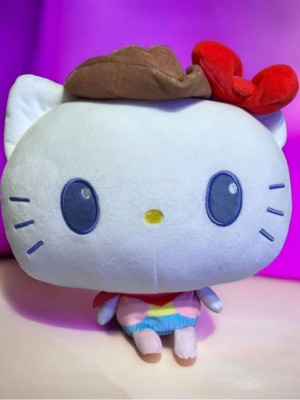 TeeTurtle Sanrio Hello Kitty 8" Cloudheads Cowgirl Plushie NWOT
